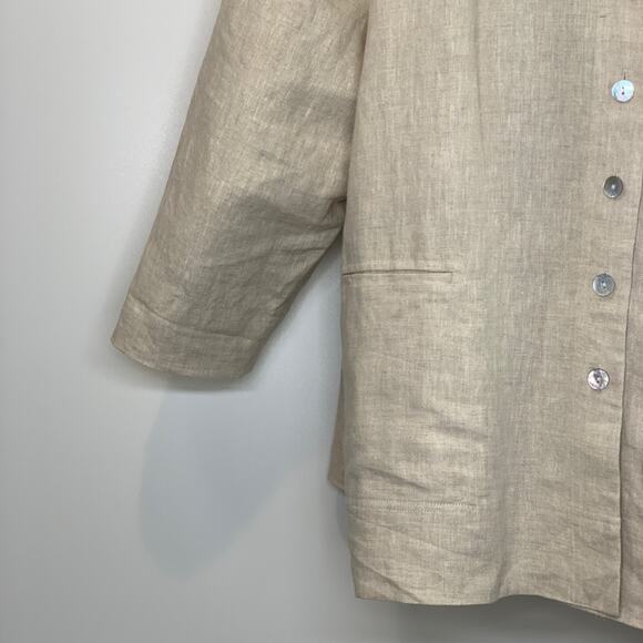 Vintage Ulla Popken Junonia Embroider Linen Jacket - Picture 13 of 14